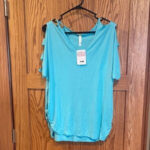 Emerald Aqua Short Sleeve Women's Tee XXL NWT